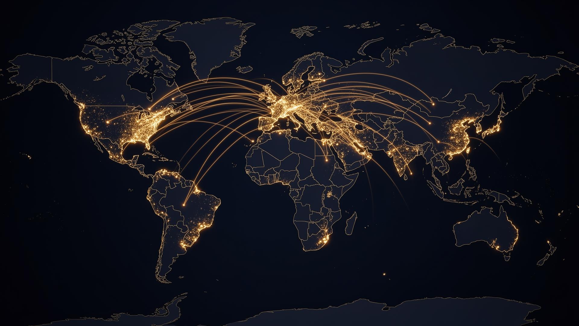 World map showing TransCash licensed markets, open territories and expansion corridors across Europe, Middle East, Africa and the Americas