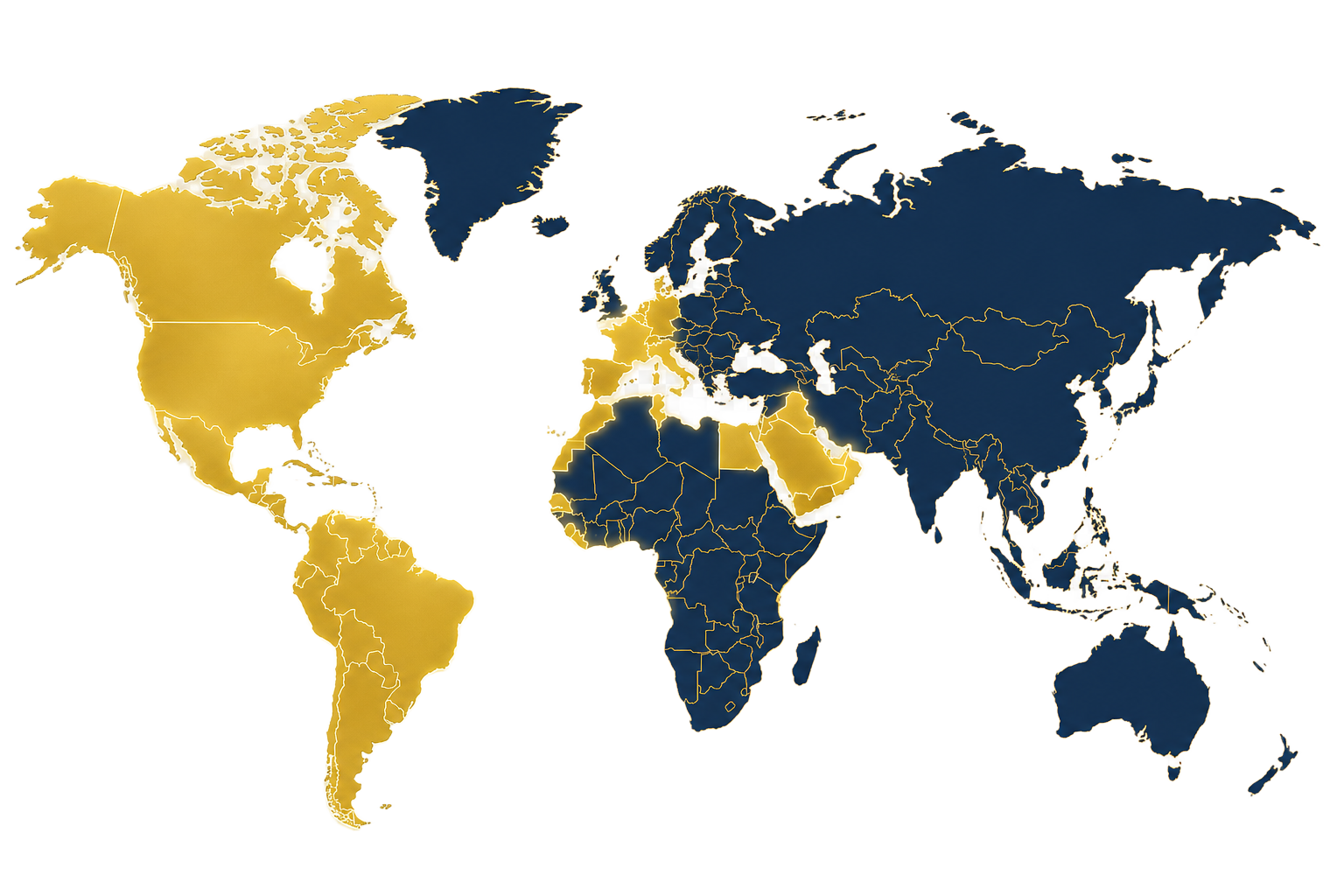 World map showing TransCash operating regions across the Americas, Europe, Middle East and Africa
